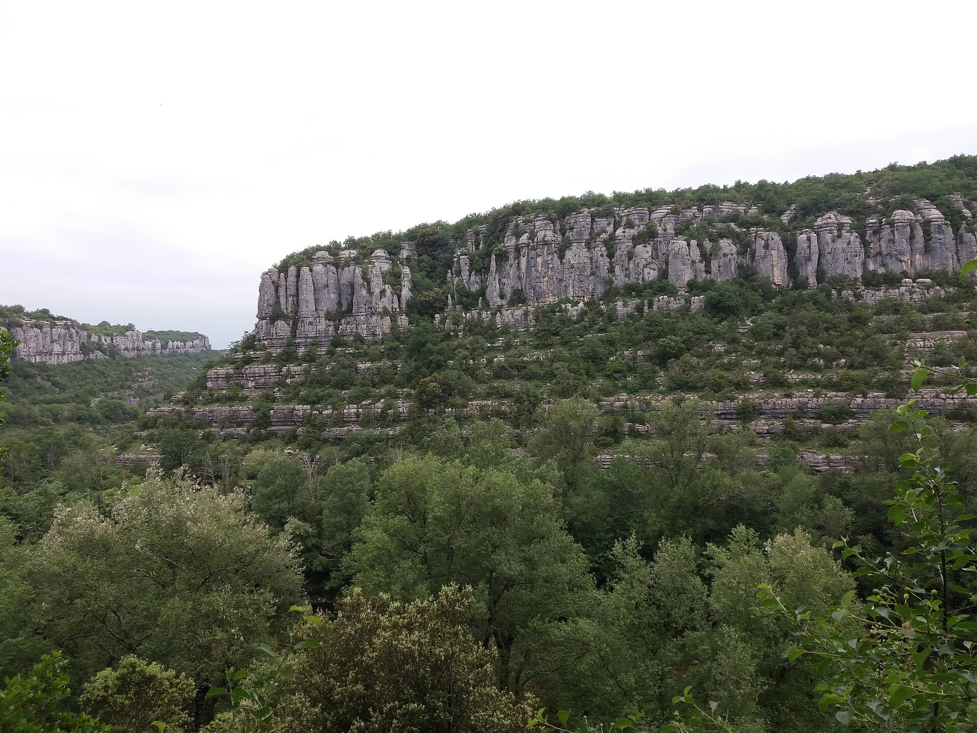Falaises du Cirque de Gens au-dessus de l'Ardèche, près de Ruoms